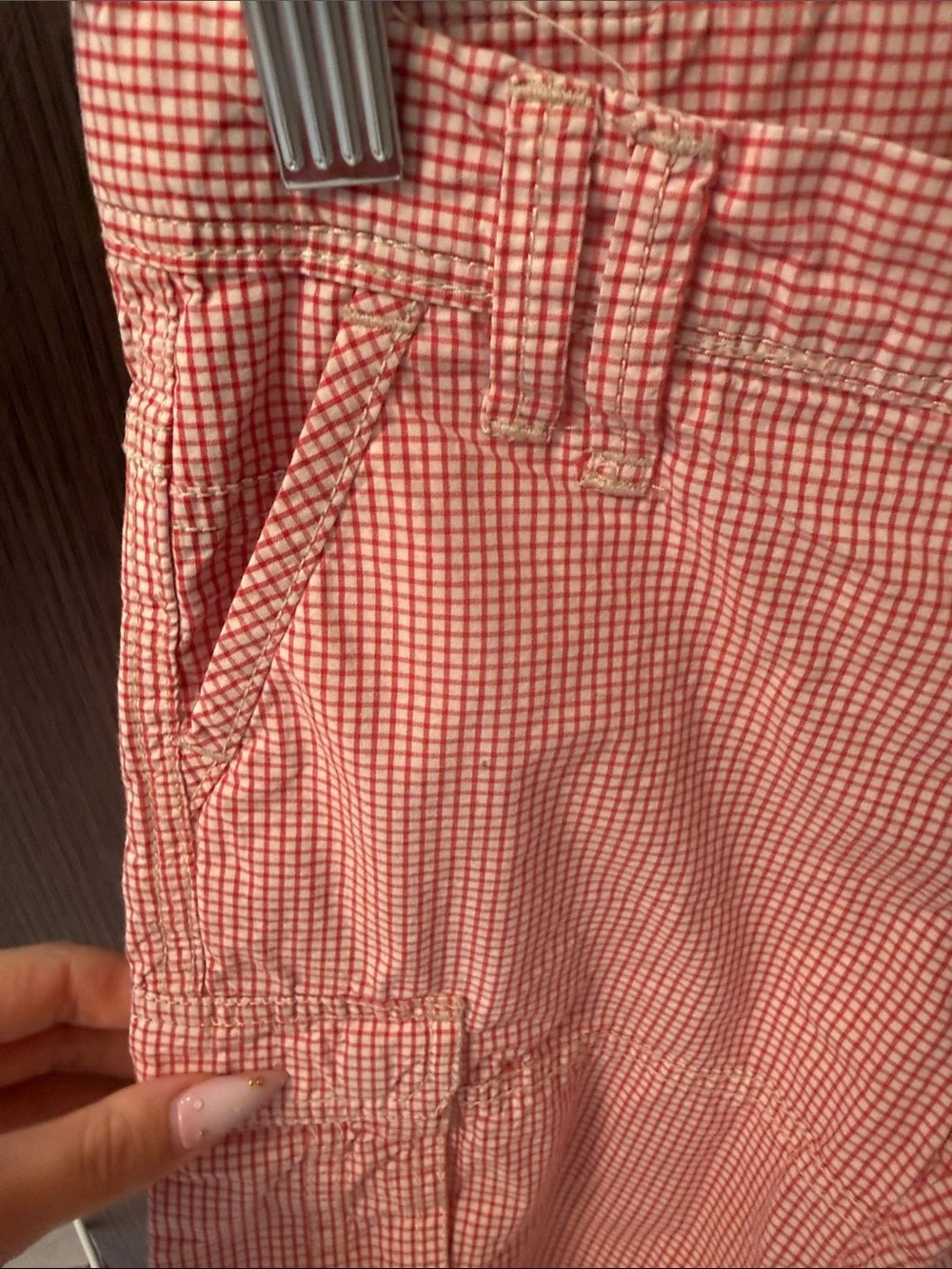 Country Road Red Gingham Cargo Shorts